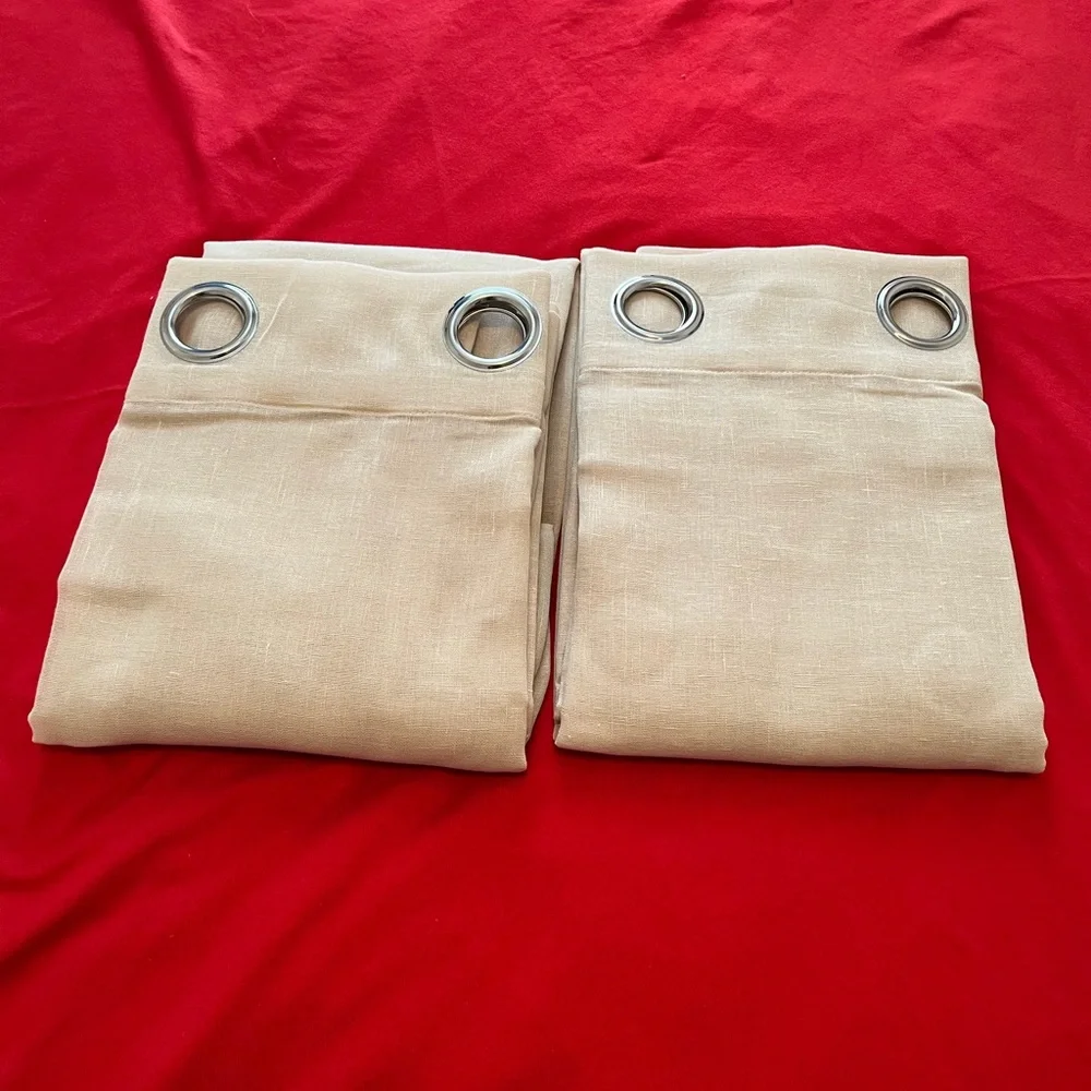 Room 2 Panels Set Extra Length Grommet Sheer Window Drapes for Bedroom 52×95 in - Picture 4 of 6